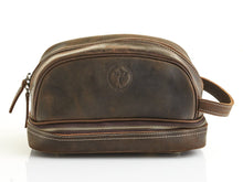 Load image into Gallery viewer, HERITAGE BROWN LEATHER DOPP BAG
